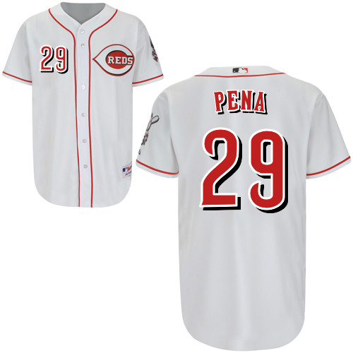 Brayan Pena #29 Youth Baseball Jersey-Cincinnati Reds Authentic Home White Cool Base MLB Jersey